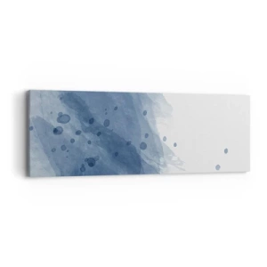 Canvastavla - Bild på duk - Blå tyll - 90x30 cm
