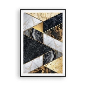 Affisch i svart ram - Sten vid sten - 61x91 cm