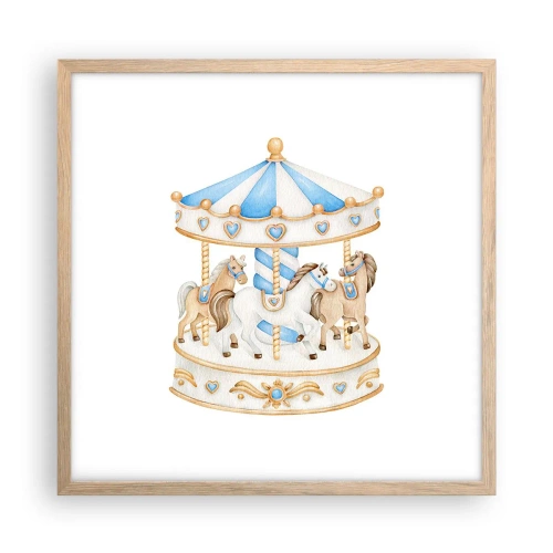 Affisch i ram av ljusek - En ljuvlig barndom - 50x50 cm