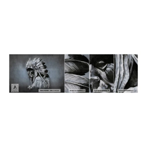 Provbit av fototapet Premium Sand - Tillbaka till rötterna - indiska, Plym, Man - 100x30 cm