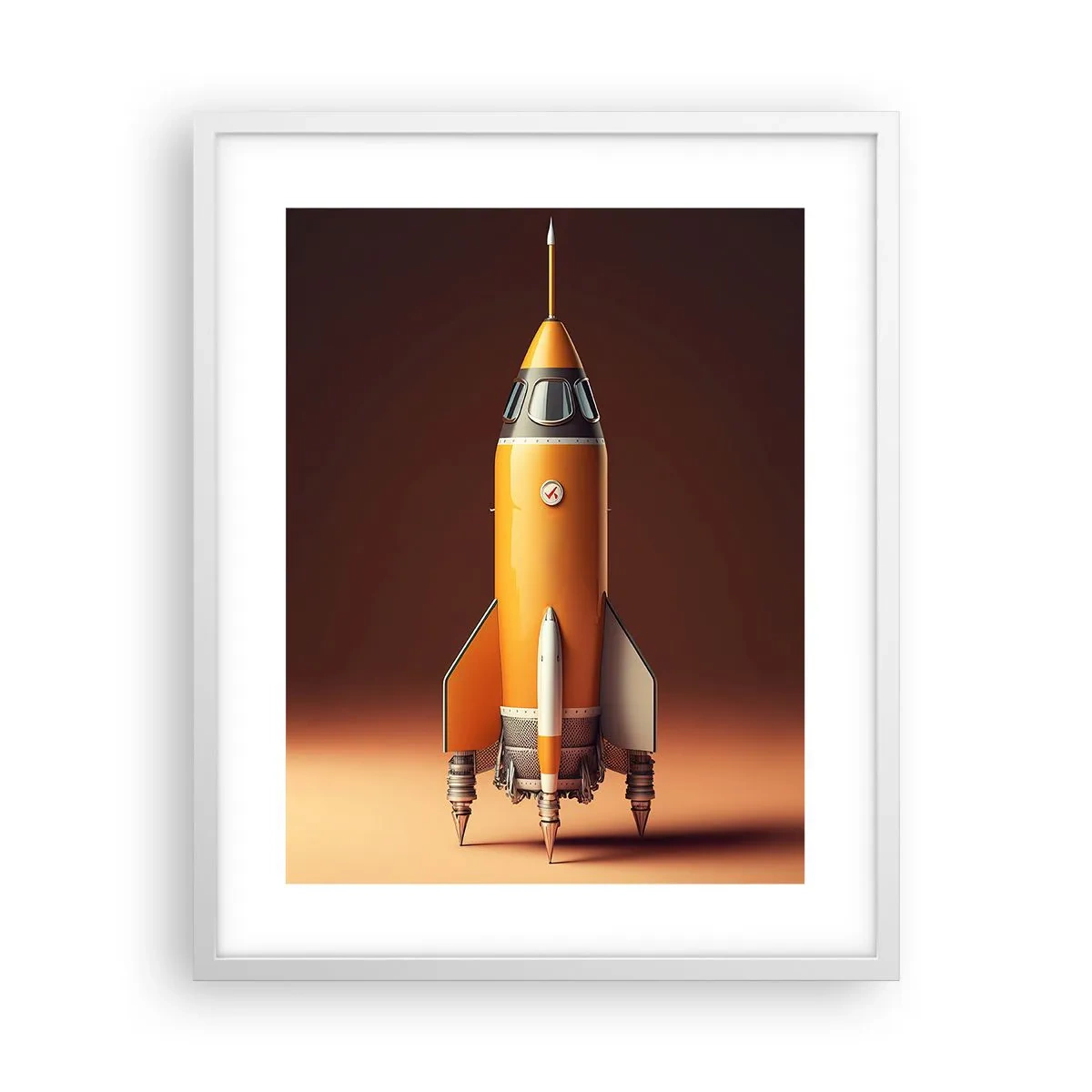 Affisch i vit ram - Det börjar med en dröm - 40x50 cm