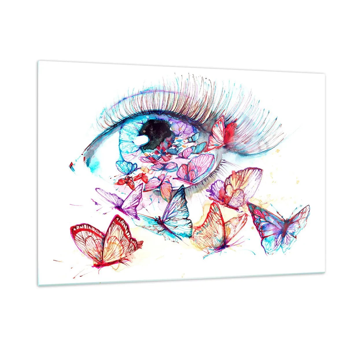 Glastavla - Bild på glas - Ögonens sagolika charm - 120x80 cm