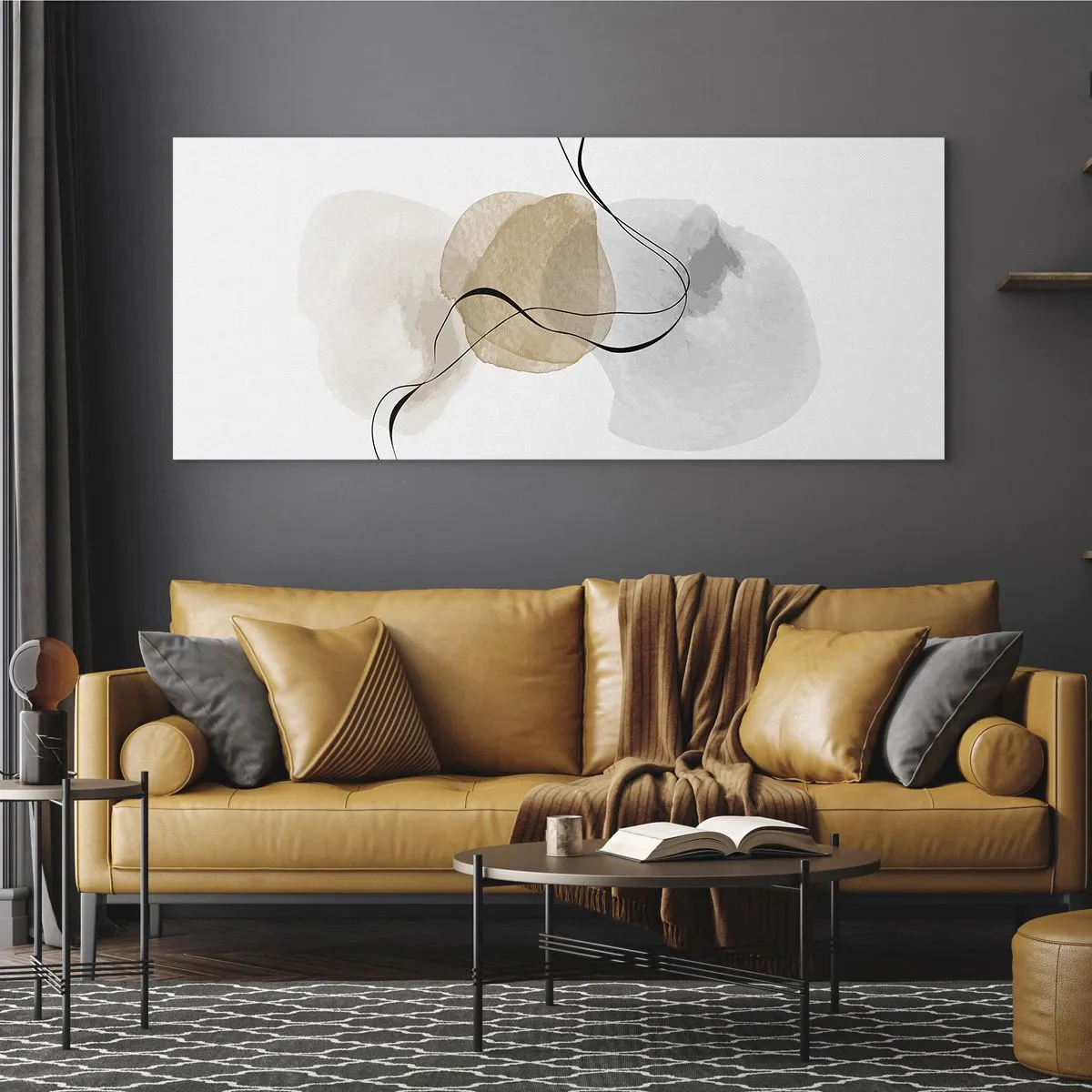 Glastavla - Bild på glas - Luftpärlor - 100x40 cm