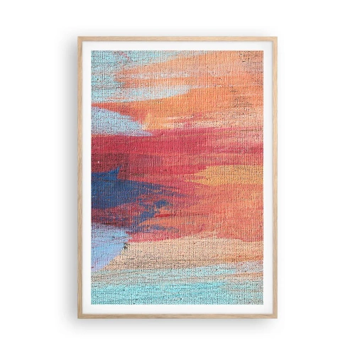 Affisch i ram av ljusek - Rinnande regnbåge - 70x100 cm