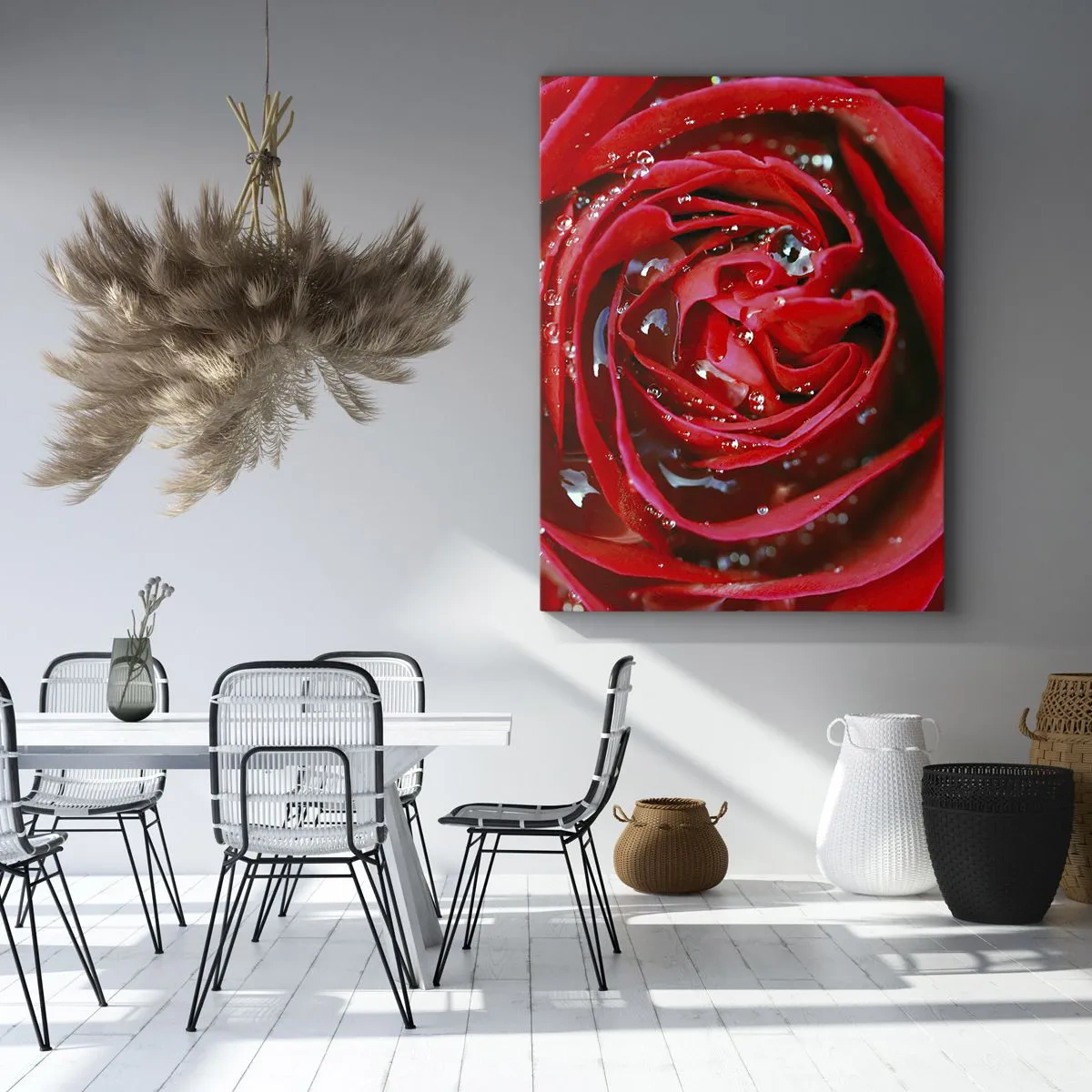 Canvastavla - Bild på duk - Daggdroppar - 50x70 cm