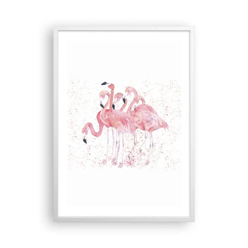 Affisch i vit ram - Rosa bandet - 50x70 cm