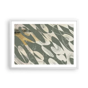 Affisch i vit ram - Rytmisk abstraktion - 70x50 cm