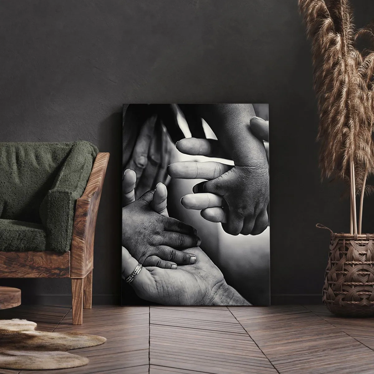 Canvastavla - Bild på duk - Att vara människa - 45x80 cm