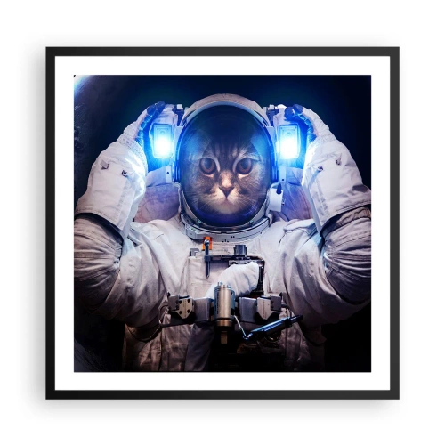 Affisch i svart ram - Houston, ni har problem - 60x60 cm
