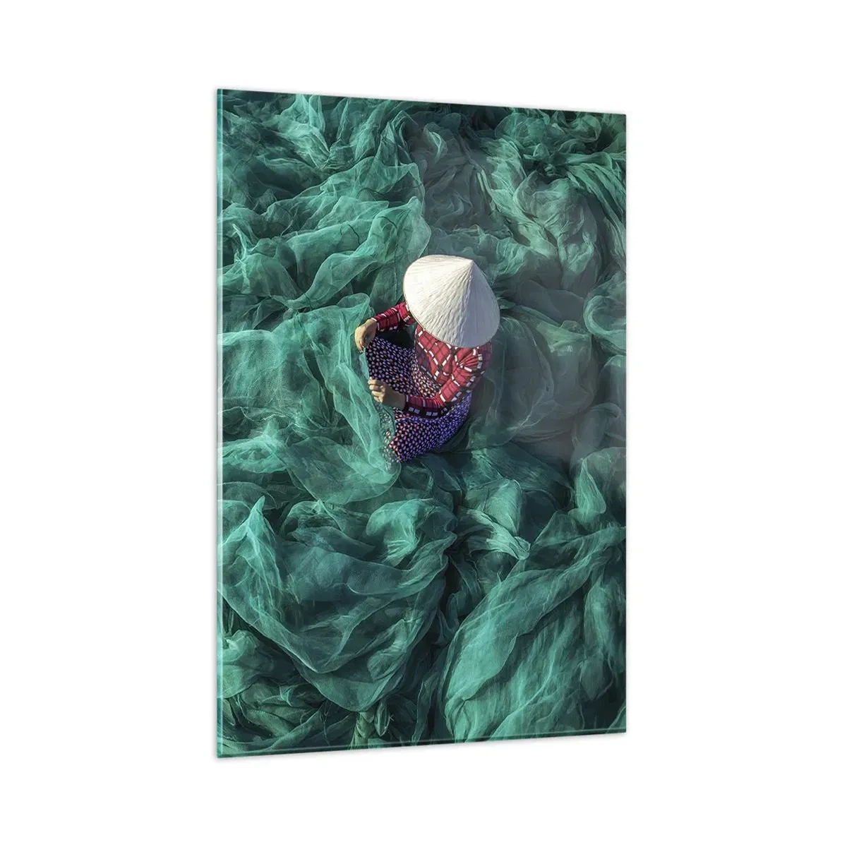 Glastavla - Bild på glas - I nätens hav - 80x120 cm
