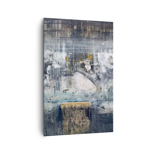 Canvastavla - Bild på duk - På is och klumpar - 80x120 cm