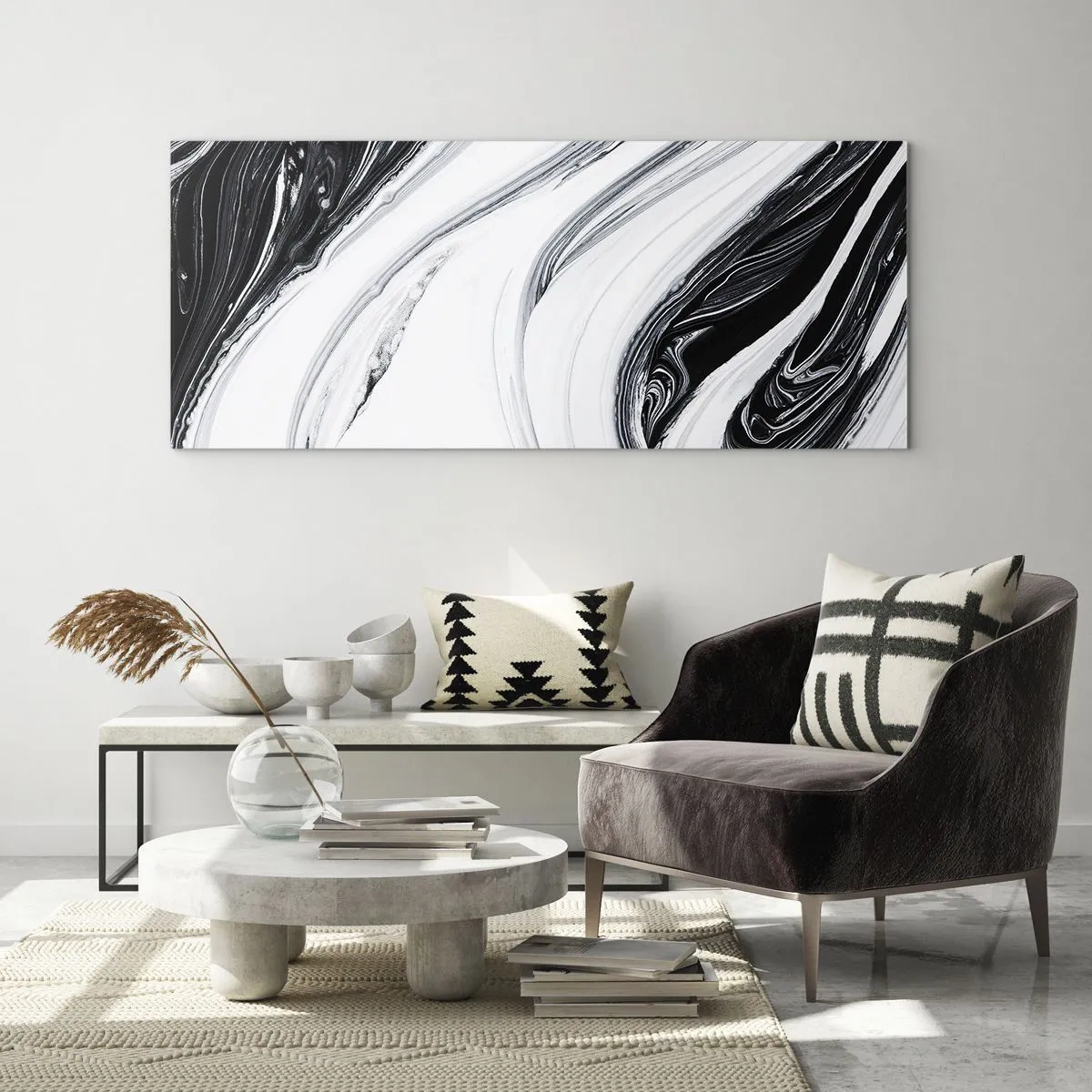 Glastavla - Bild på glas - Motsatskombination - 100x40 cm
