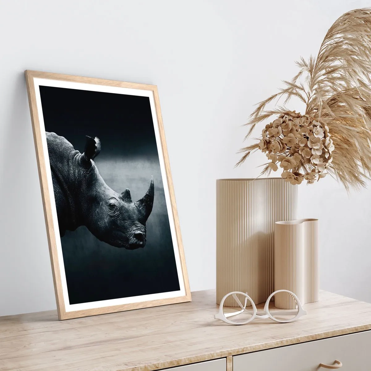 Affisch i ram av ljusek - Höger profil - 70x100 cm