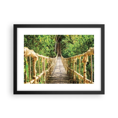 Affisch i svart ram - Upphängd i grönskan - 40x30 cm