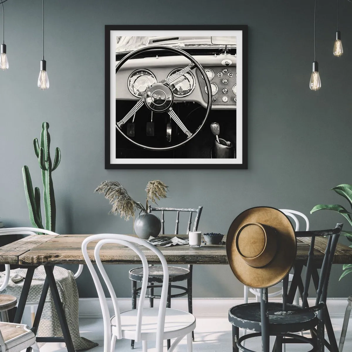 Affisch i svart ram - Samlarens dröm - 50x50 cm