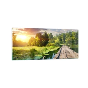Glastavla - Bild på glas - Sommar, sommar överallt - 120x50 cm