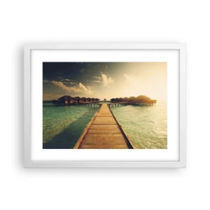 Affisch i vit ram - Varm inbjudan - 40x30 cm