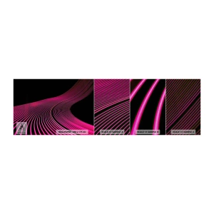 Provbit av fototapet Premium Sand - Ljusets allé - Rader, Modern, Neon - 100x30 cm