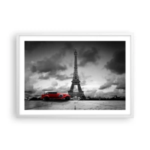 Affisch i vit ram - Inte så länge sedan i Paris - 70x50 cm