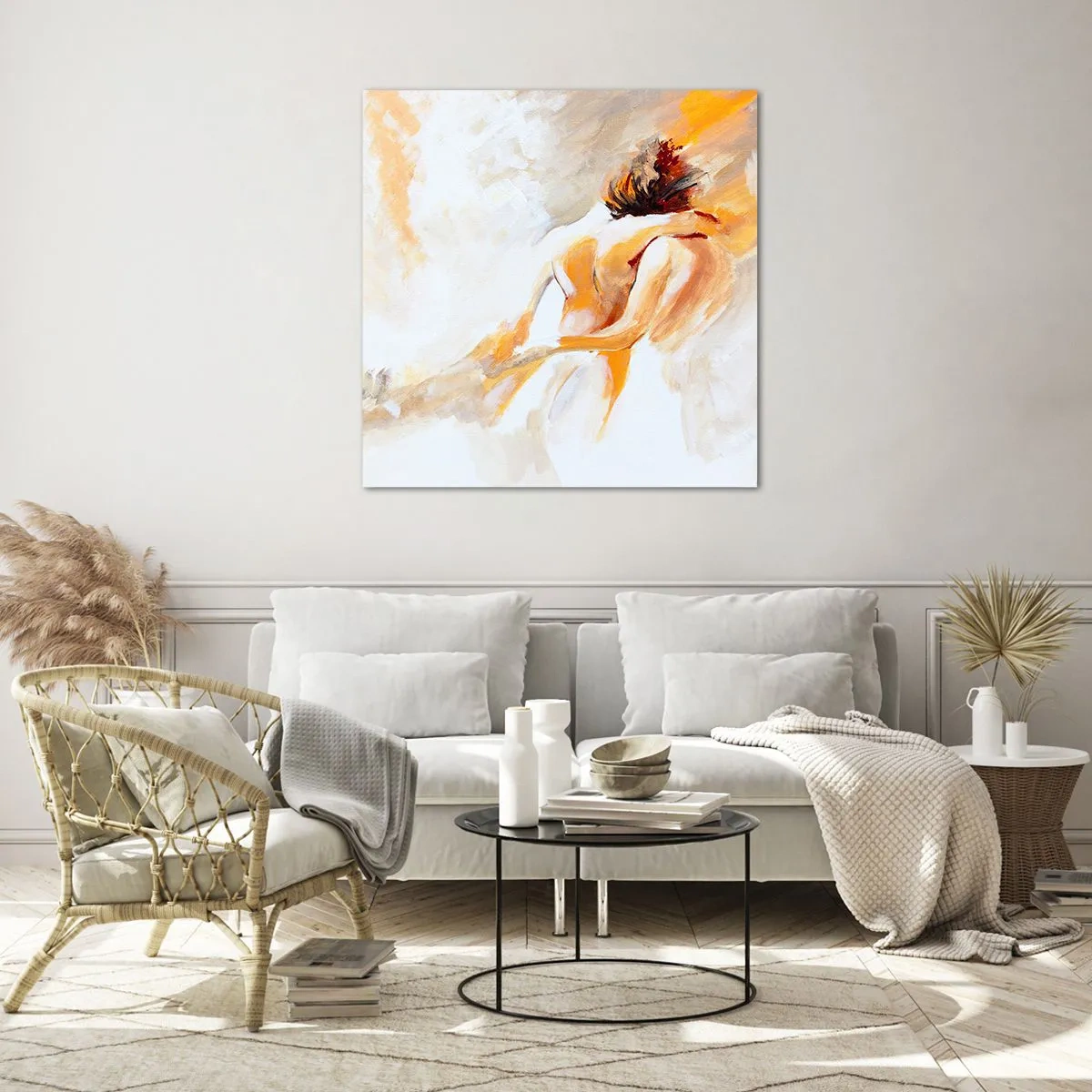 Glastavla - Bild på glas - I närhetens himmel - 70x70 cm