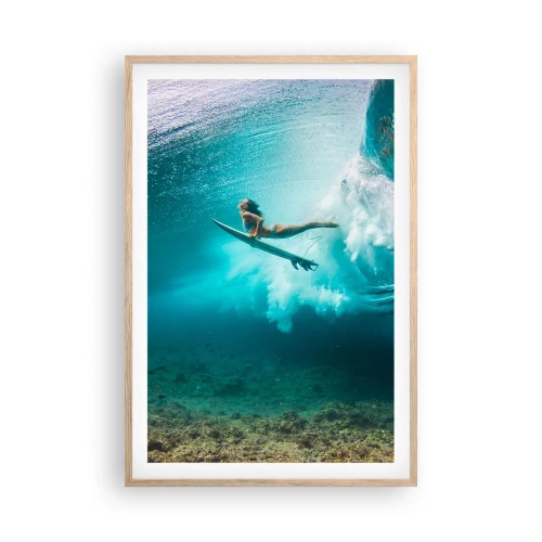 Affisch i ram av ljusek - Undervattenvärld - 61x91 cm