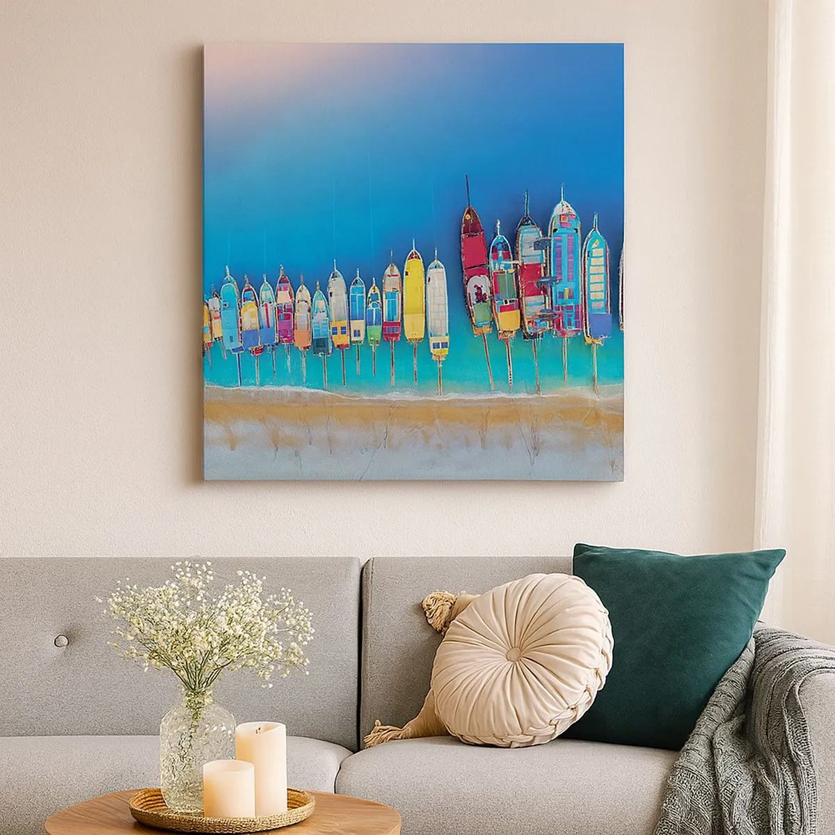 Canvastavla - Bild på duk - Ur fågelperspektivet - 30x30 cm