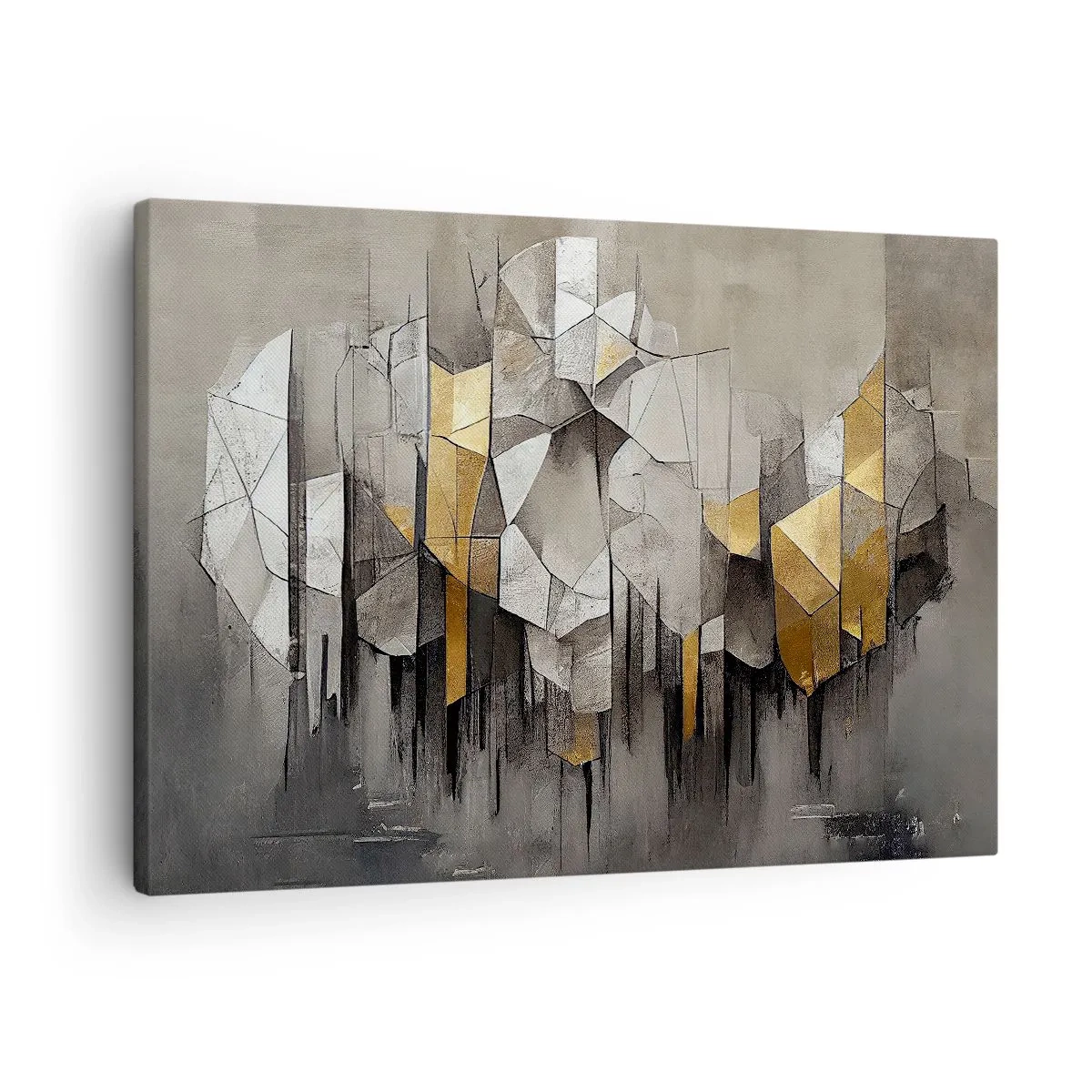 Canvastavla - Bild på duk - Komposition av is och ljus - 70x50 cm