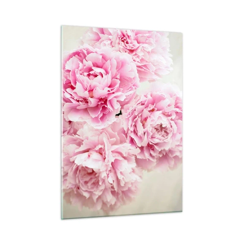 Glastavla - Bild på glas - Rosa prakt - 50x70 cm