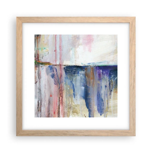 Affisch i ram av ljusek - Färgrika intryck och associationer - 30x30 cm