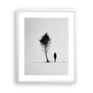 Affisch i vit ram - Vi vandrar alla - 40x50 cm