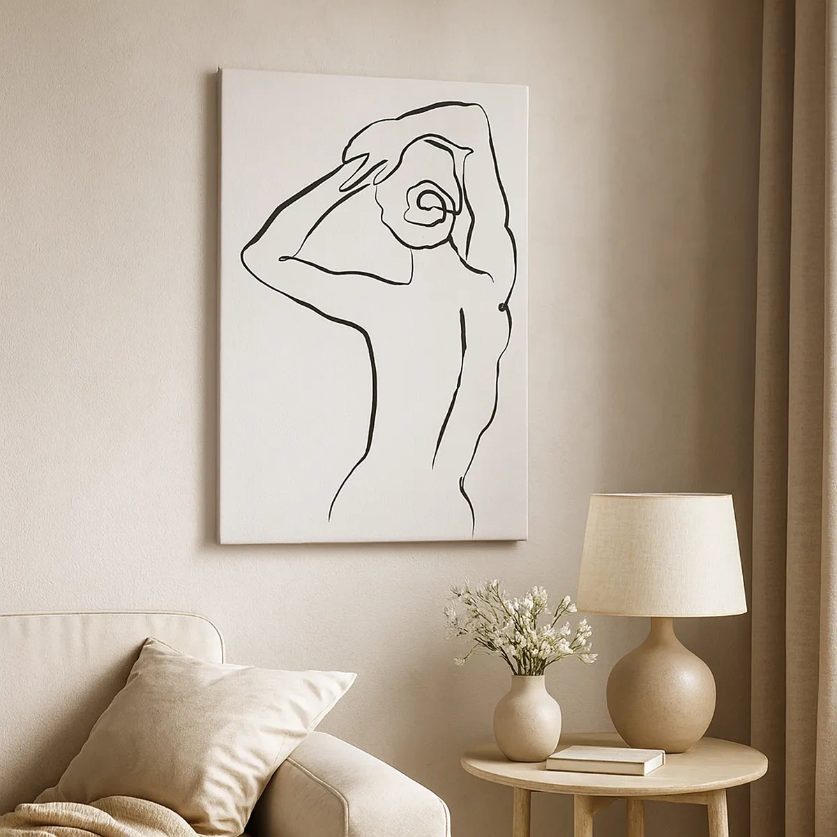 Canvastavla - Bild på duk - Akten på morgonen - 50x70 cm