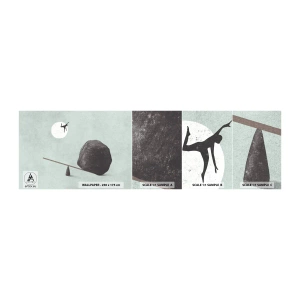 Provbit av självhäftande fototapet Deluxe Sticker - Uppfylld dröm - Abstraktion, Bit, Man - 100x30 cm