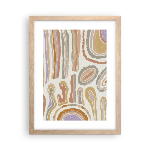 Affisch i ram av ljusek - Färgglada tvärsnitt - 30x40 cm