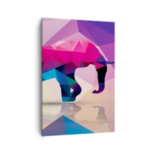 Canvastavla - Bild på duk - Kristalldinosaurie - 70x100 cm