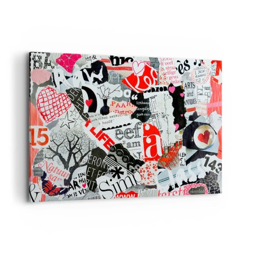 Canvastavla - Bild på duk - Hipster collage - 120x80 cm
