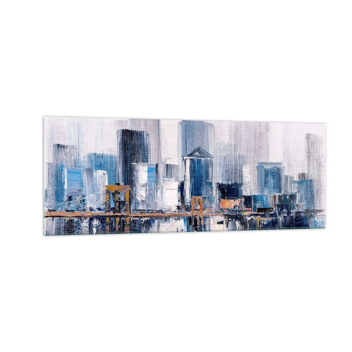 Glastavla - Bild på glas - New York-impression - 140x50 cm