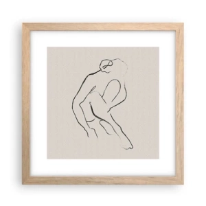 Affisch i ram av ljusek - Intim skiss - 30x30 cm
