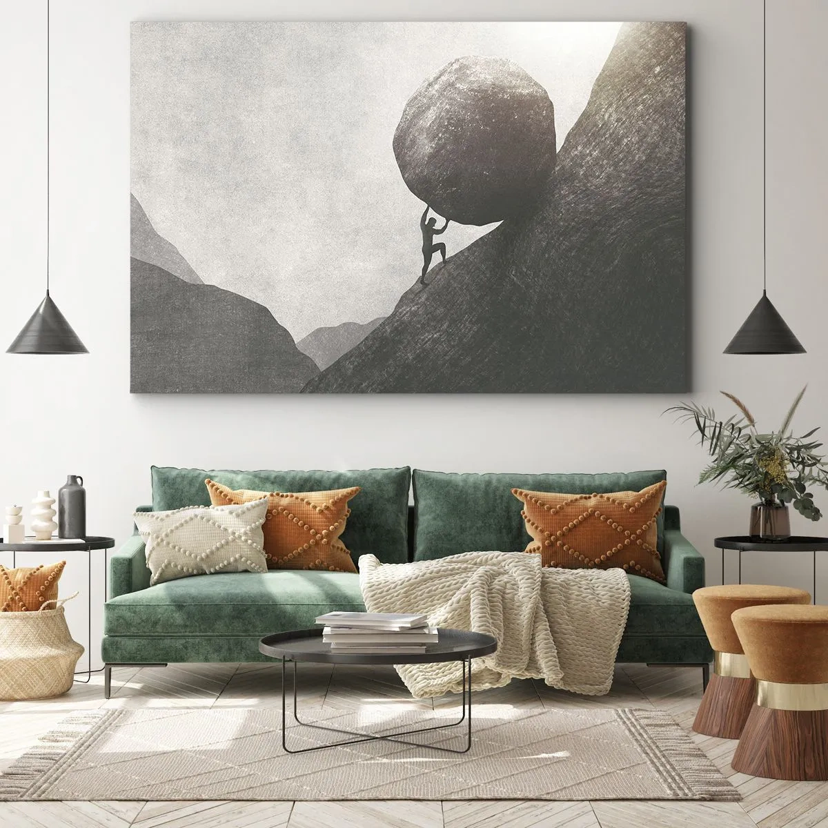 Canvastavla - Bild på duk - Jag tror i strid mot hoppet - 70x50 cm