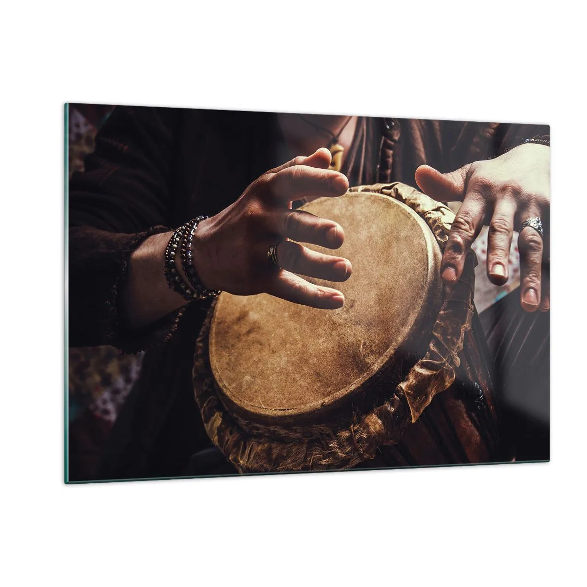 Glastavla - Bild på glas - I hjärtats takt - 120x80 cm