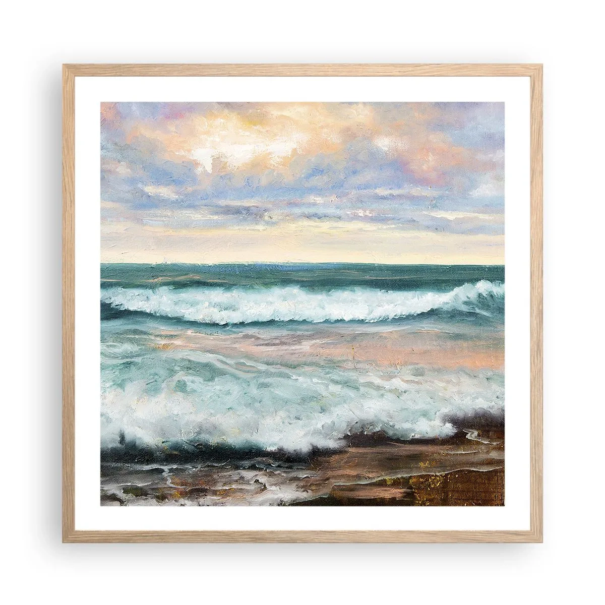 Affisch i ram av ljusek - Här kan du släta ut din själ - 60x60 cm