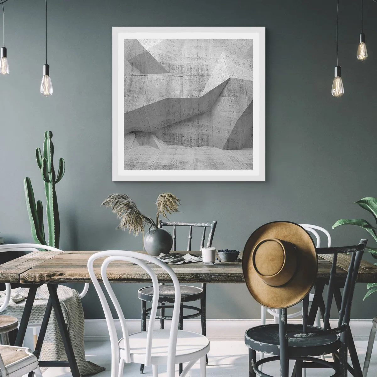 Affisch i vit ram - En riktig utmaning - 50x50 cm