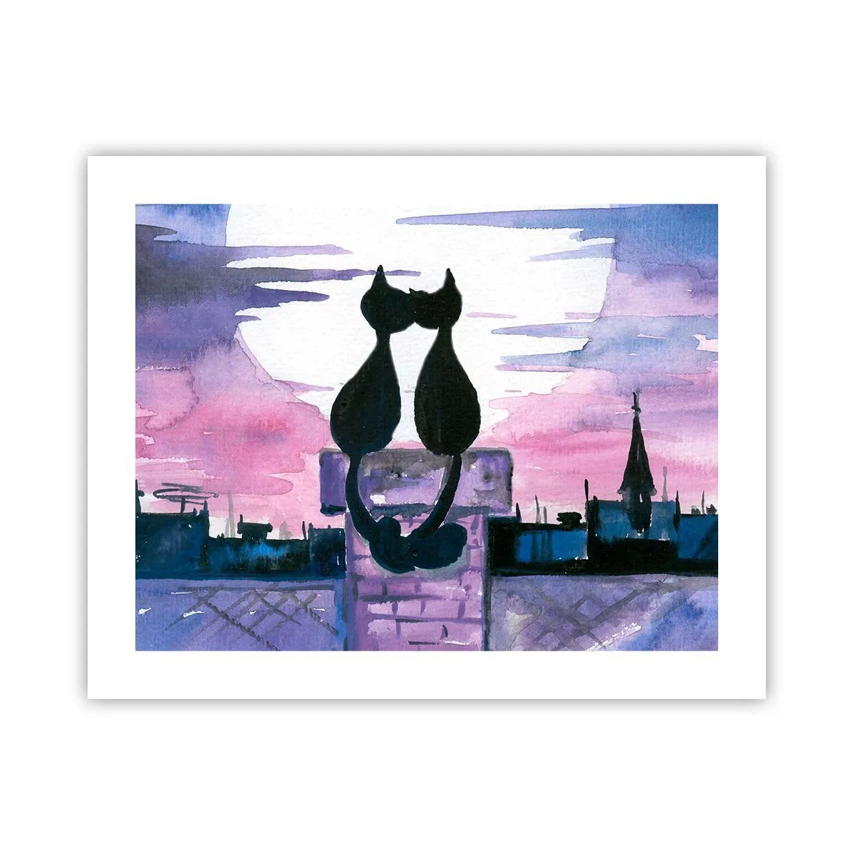 Affisch - Rendez-vous under månen - 50x40 cm