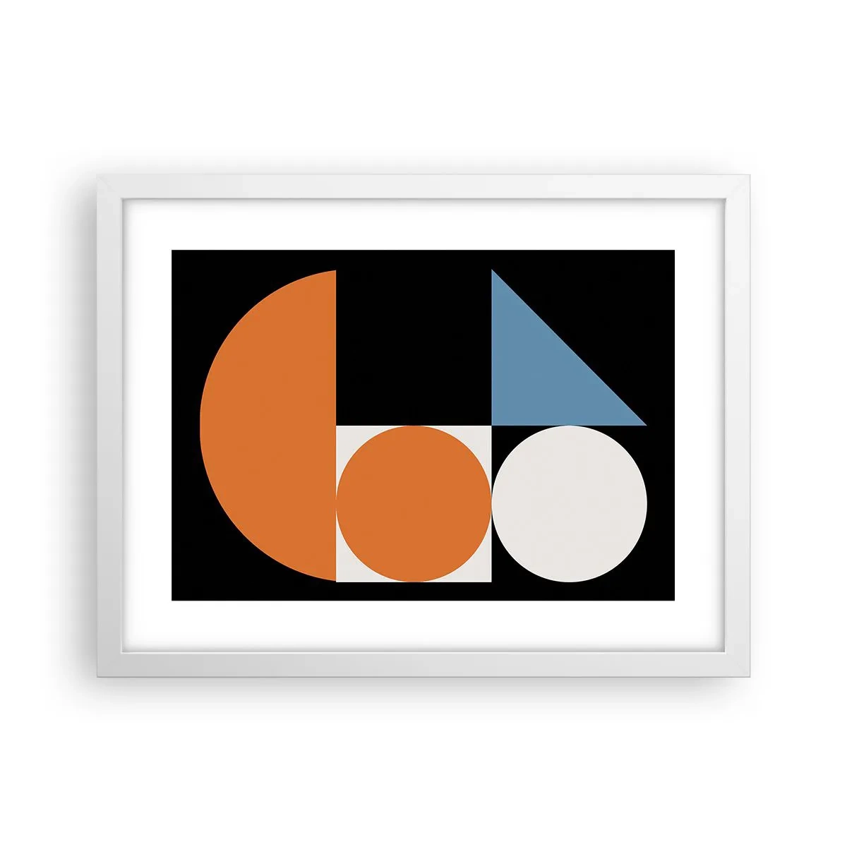 Affisch i vit ram - Geometriska figurer - 40x30 cm