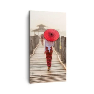 Canvastavla - Bild på duk - På den gamla bron - 45x80 cm