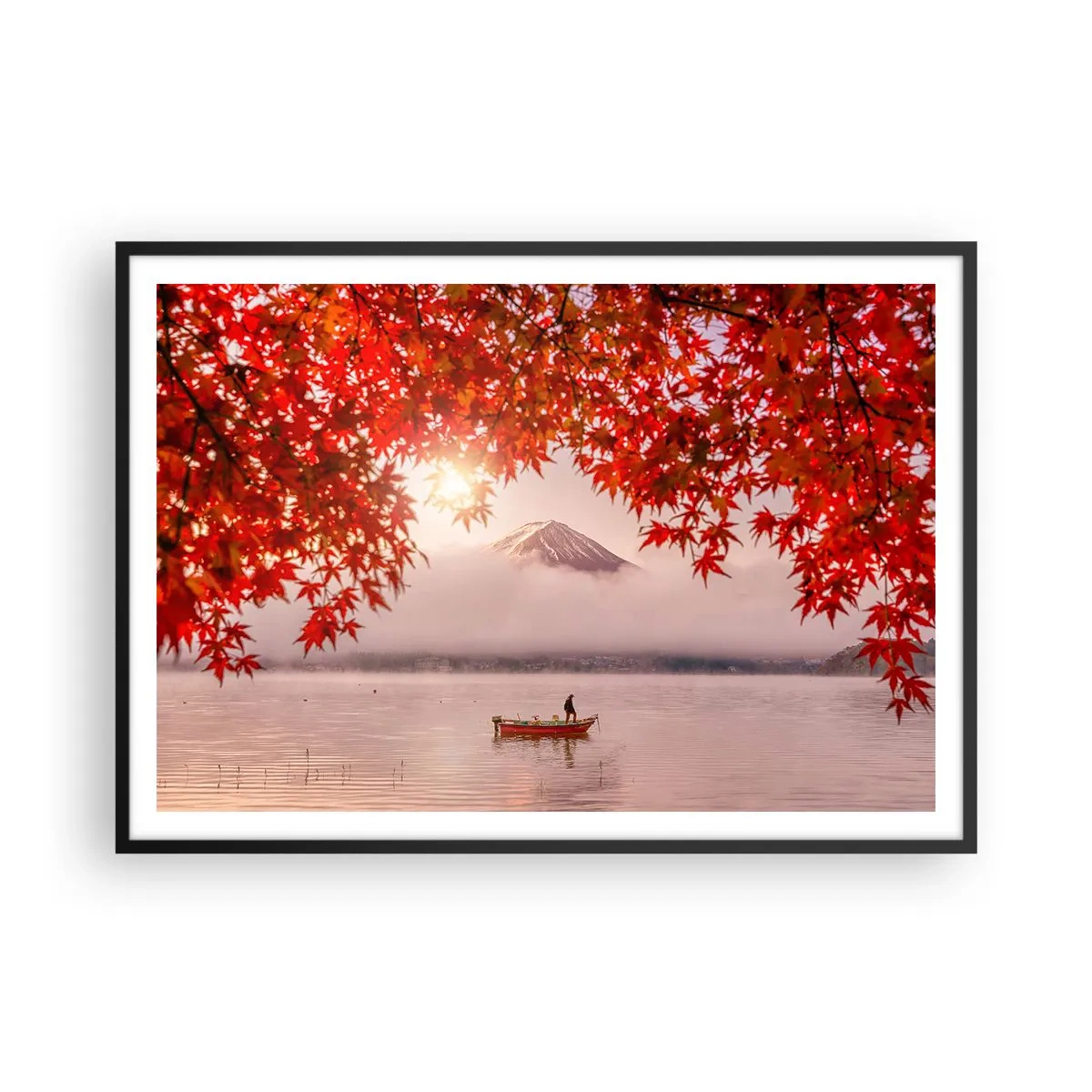 Affisch i svart ram - I japansk stämning - 100x70 cm