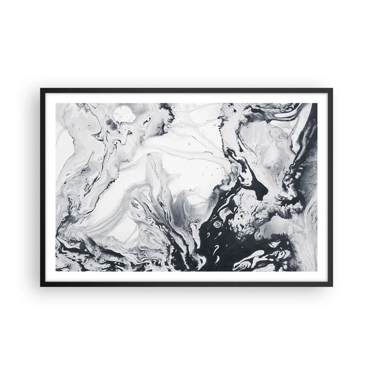 Affisch i svart ram - Jordens inre - 91x61 cm
