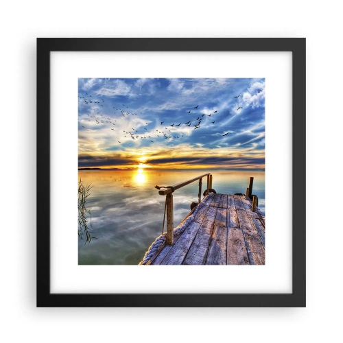 Affisch i svart ram - Vinden lägger sig - 30x30 cm