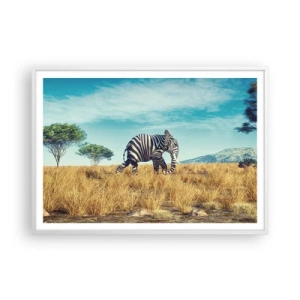 Affisch i vit ram - Grått är ute - 100x70 cm