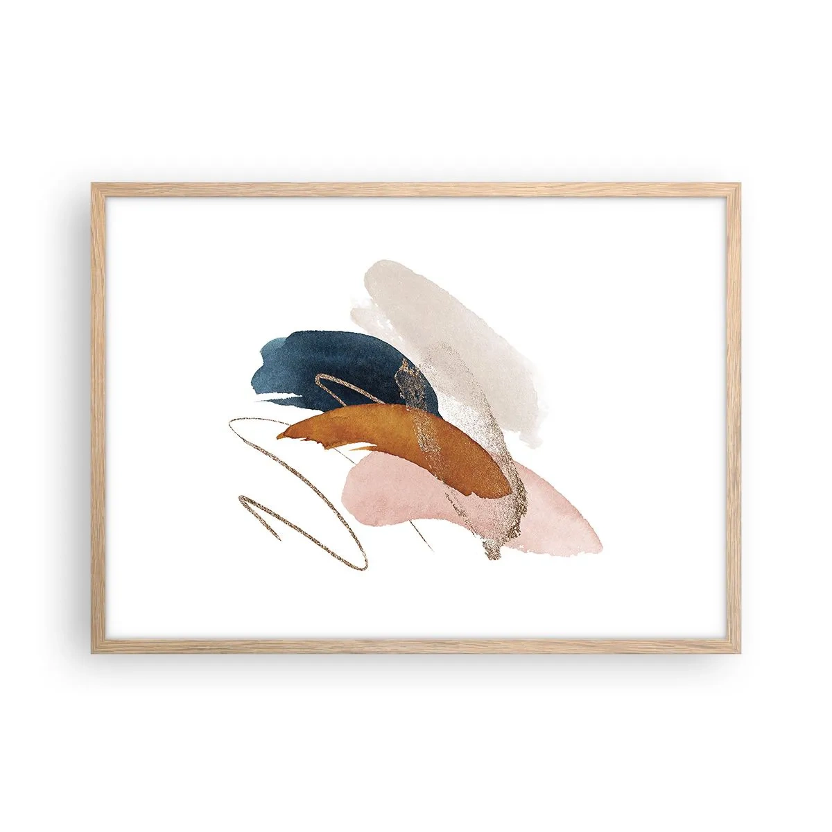 Affisch i ram av ljusek - Bevingad komposition - 70x50 cm