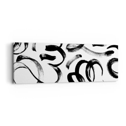 Canvastavla - Bild på duk - Svart på vitt - 90x30 cm